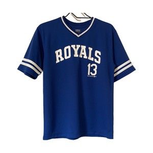 Kansas City Royals #13 Perez Jersey, official MLB crew neck short sleeve shirt
